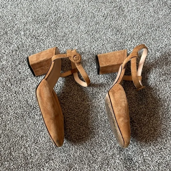 J. Crew Maisie Suede Block Heel Ankle Strap Pump - Picture 4 of 10